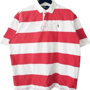 Polo Ralph Lauren Short-Sleeve Rugby Polo Shirt XL Grunge Hip-Hop Streetwear